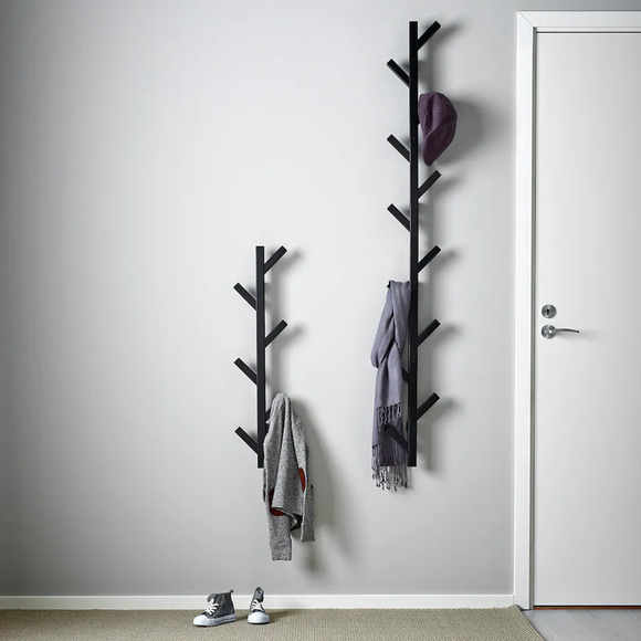 IKEA TJUSIG Hanger, Wall Coat Rack , Black, 30¾" (802.917.07) NEW - Picture 2 of 3
